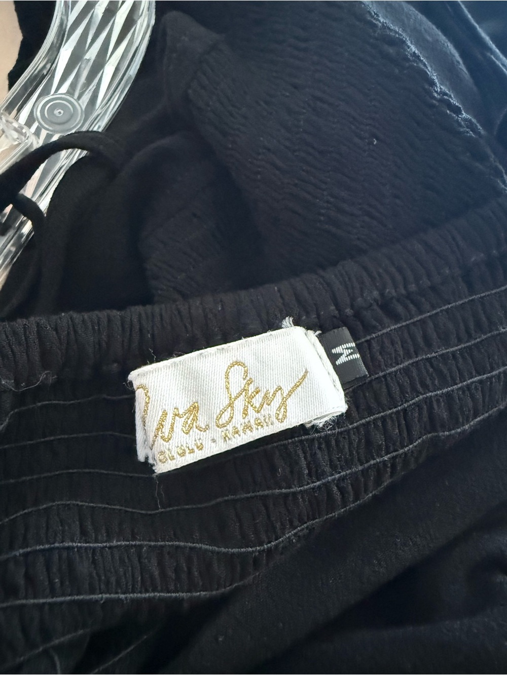 Ava Sky Black Spaghetti Strap Wide-Leg Jumpsuit with Side Buttons - Picture 6 of 7